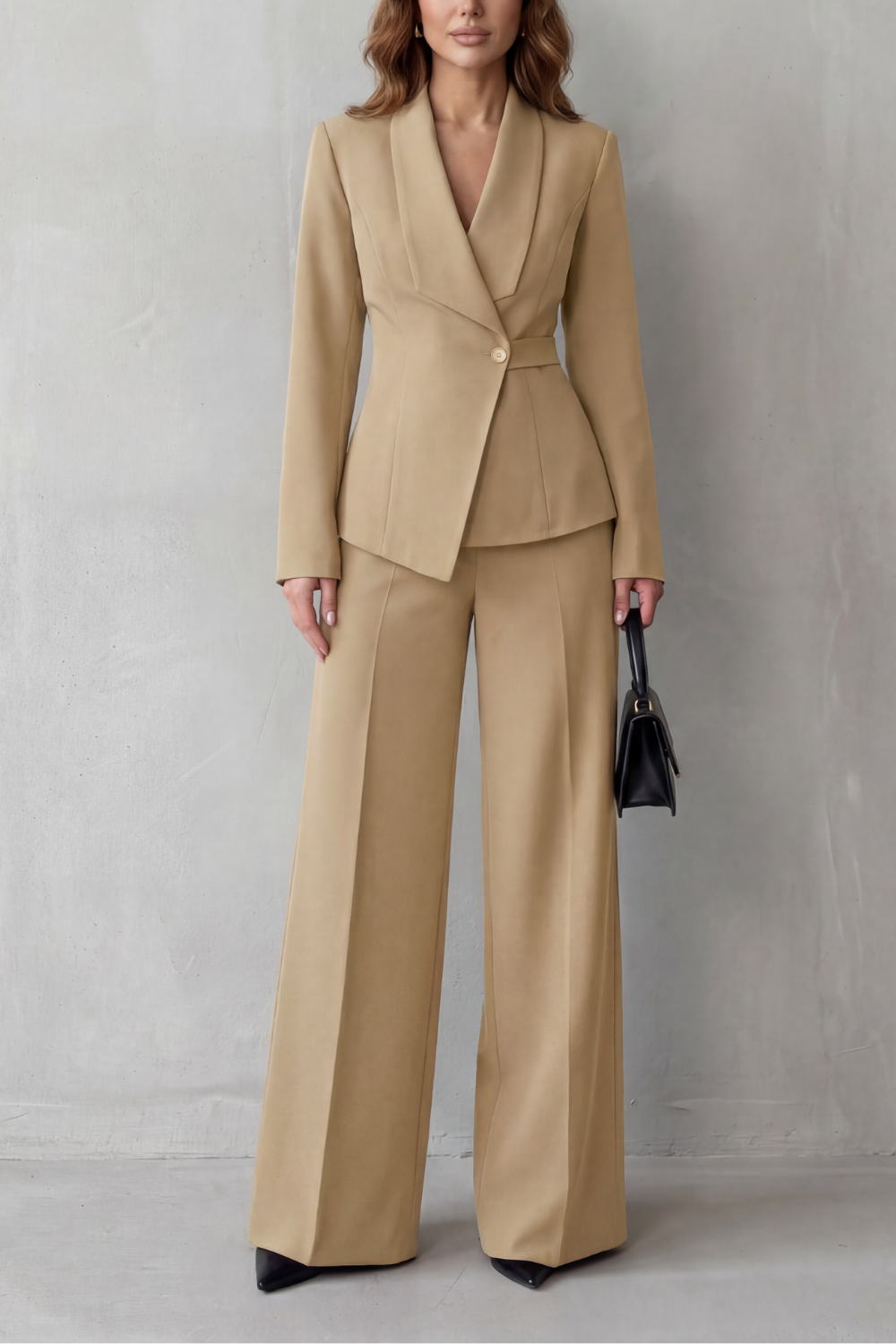 Sculpted Waist Tailored Suit Set