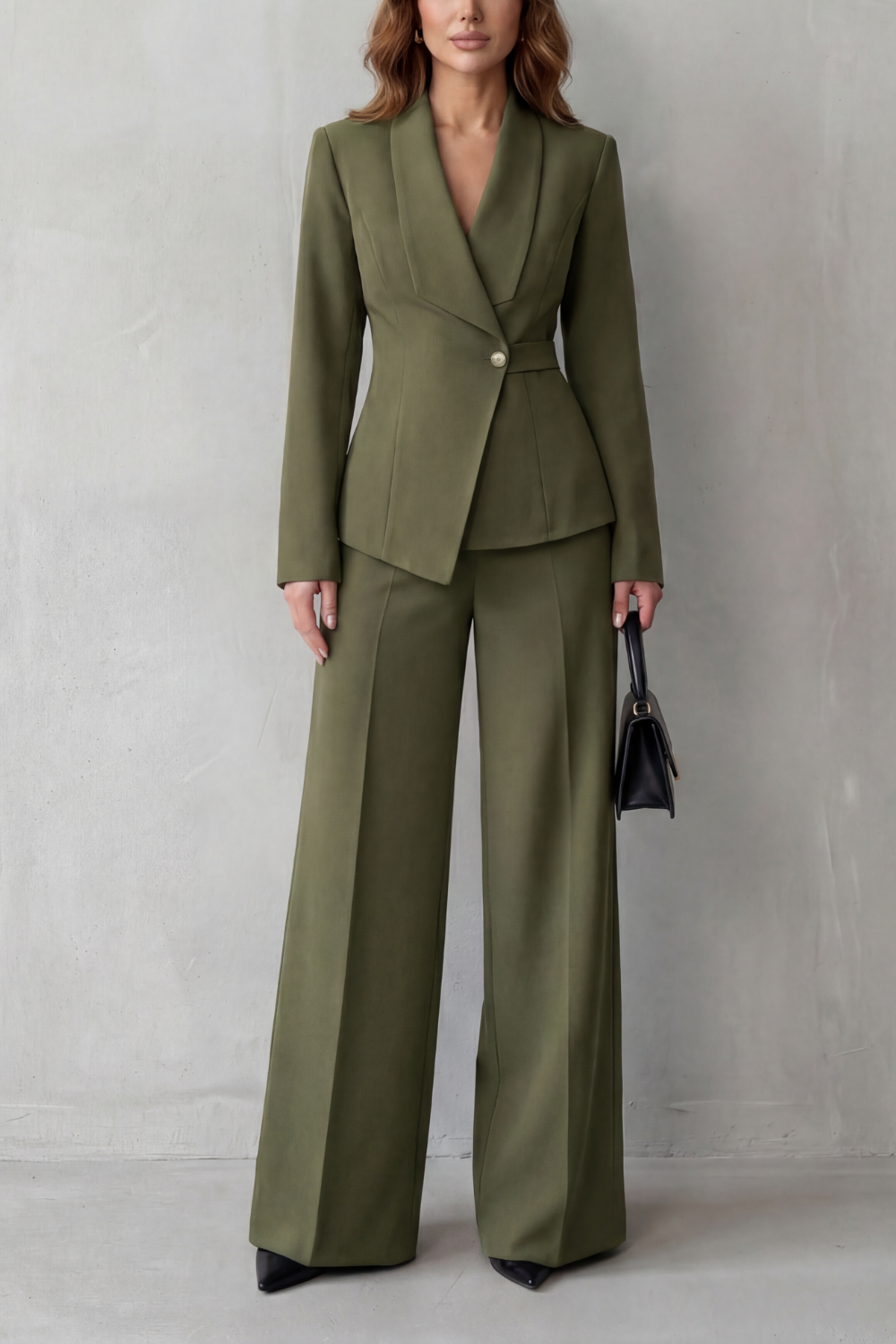 Sculpted Waist Tailored Suit Set