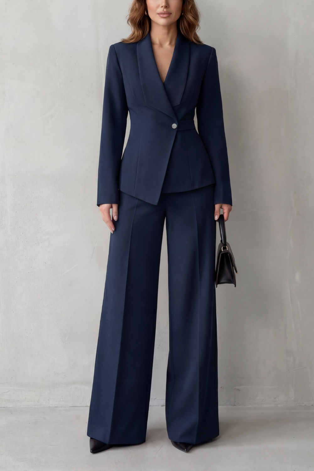 Sculpted Waist Tailored Suit Set