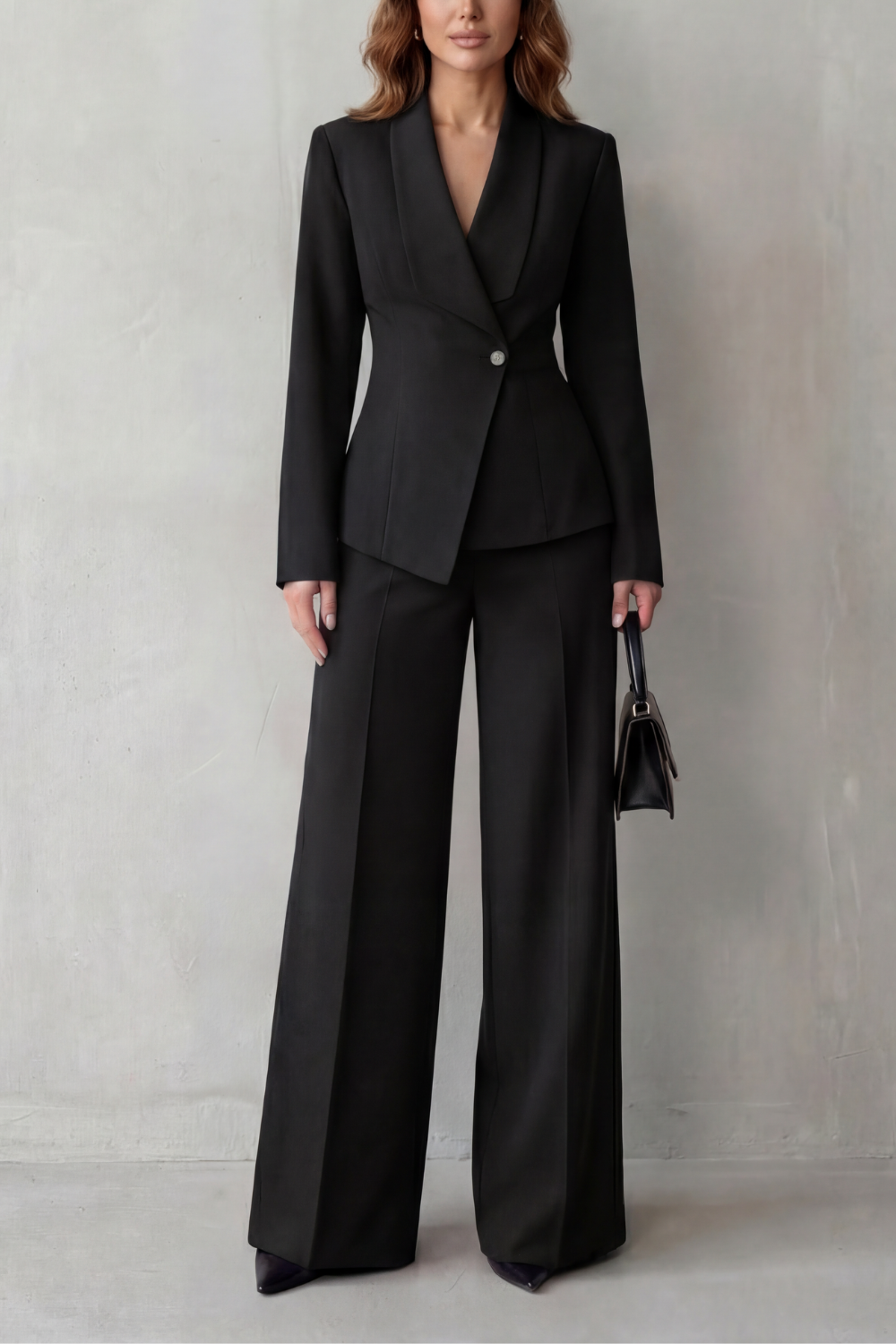 Sculpted Waist Tailored Suit Set