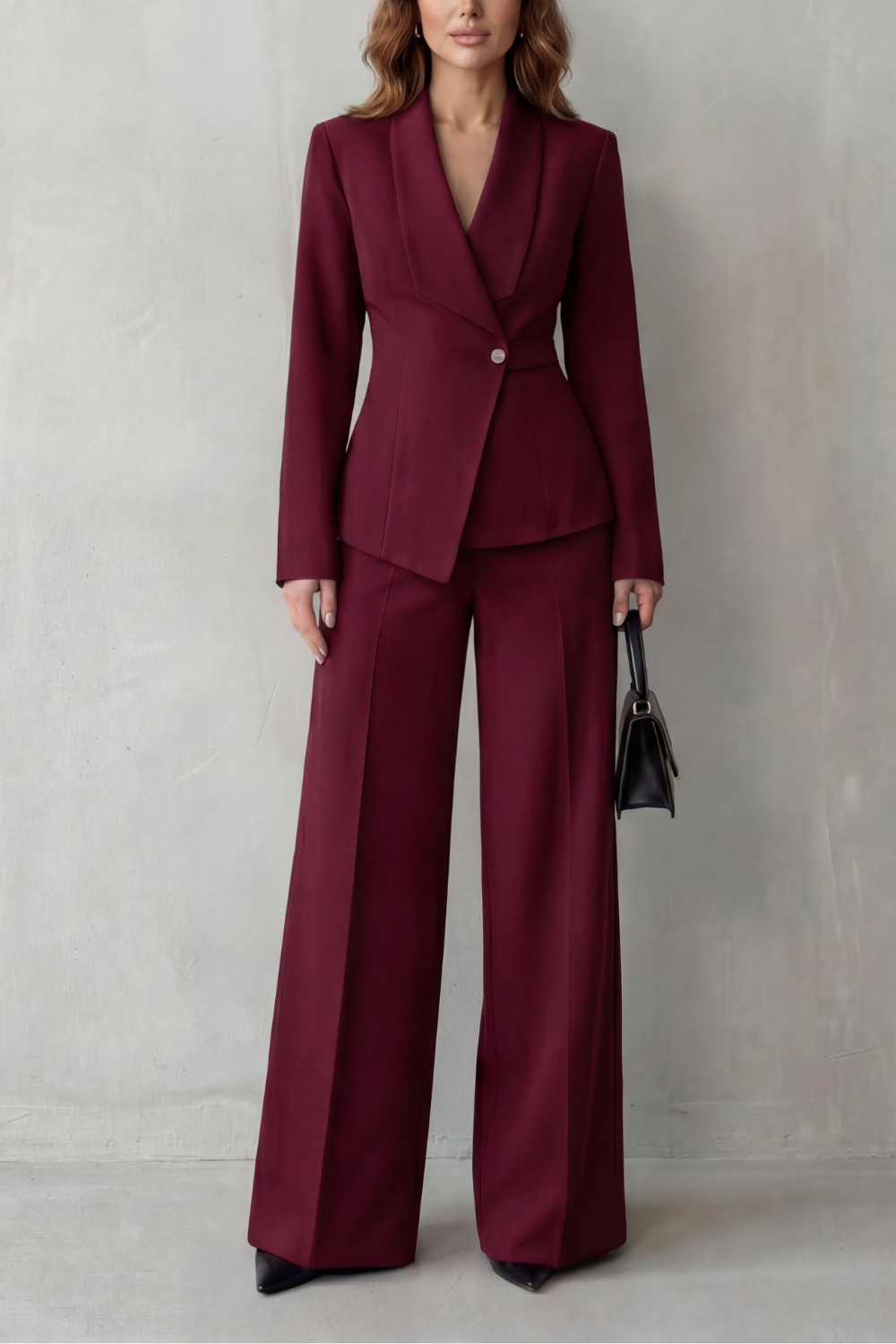Sculpted Waist Tailored Suit Set