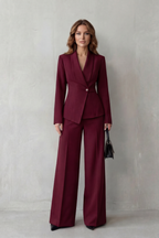 Sculpted Waist Tailored Suit Set
