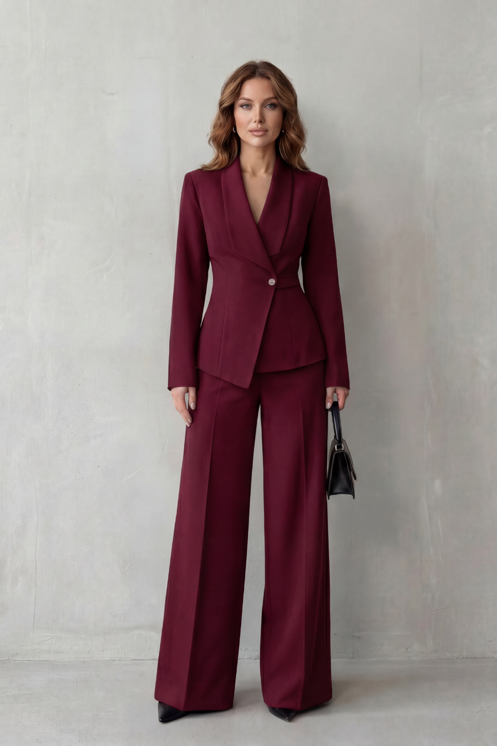 Sculpted Waist Tailored Suit Set