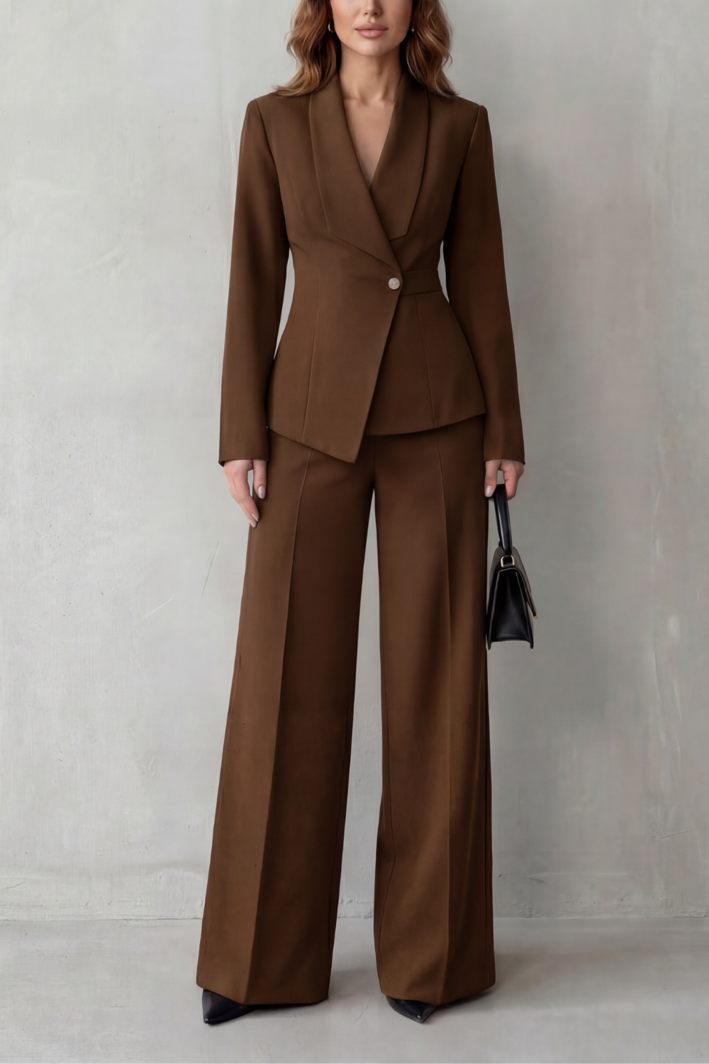Sculpted Waist Tailored Suit Set