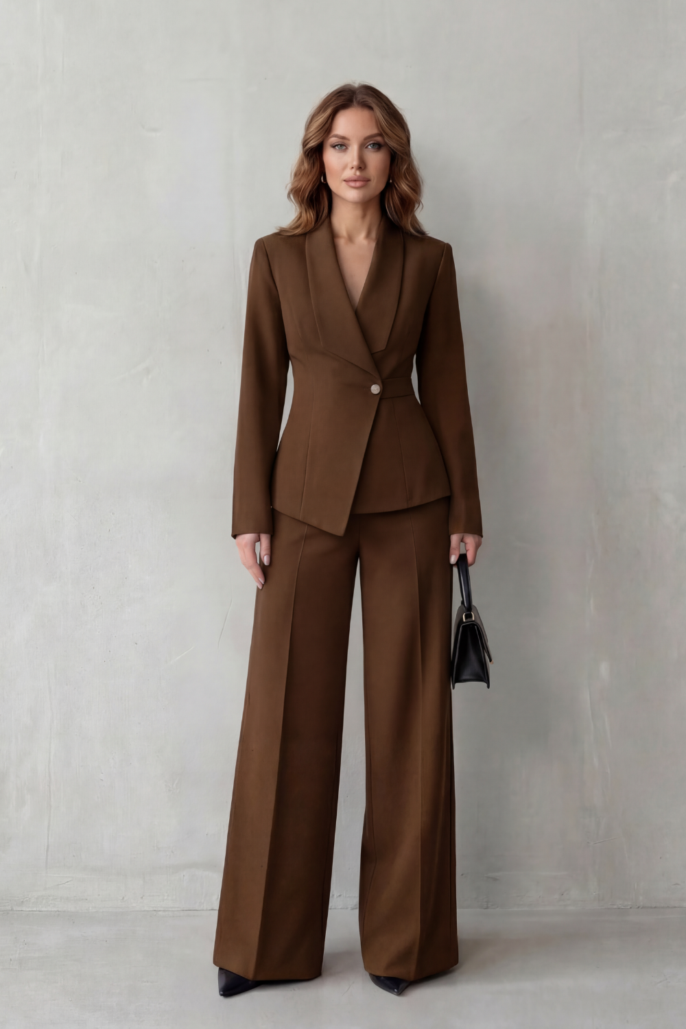 Sculpted Waist Tailored Suit Set