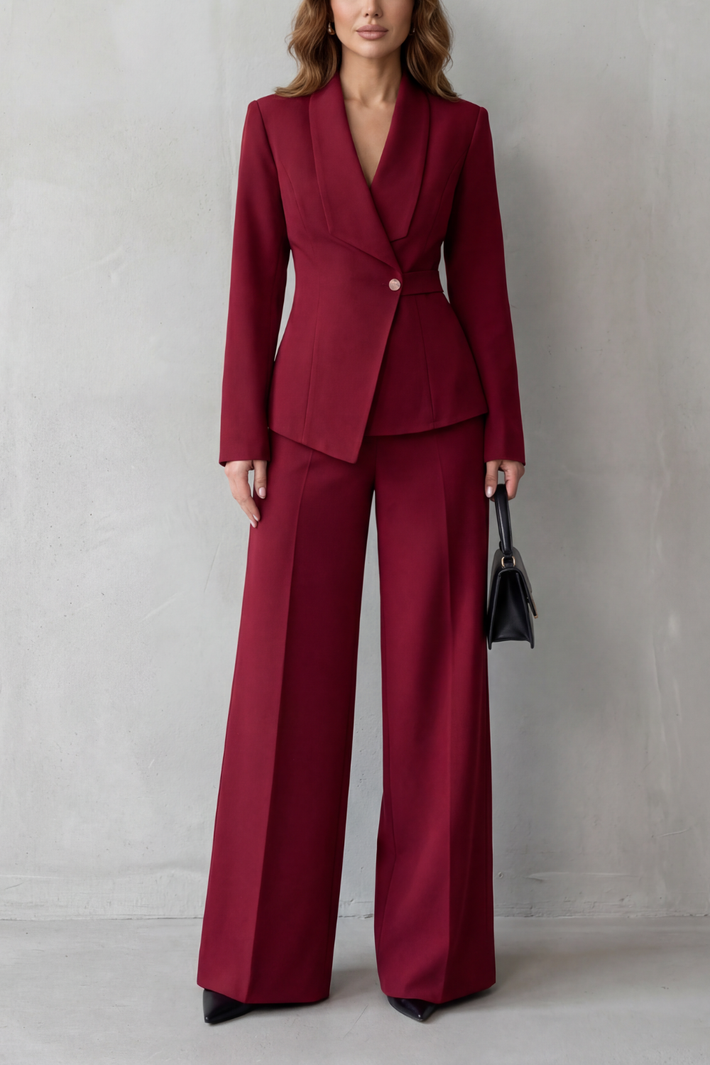 Sculpted Waist Tailored Suit Set