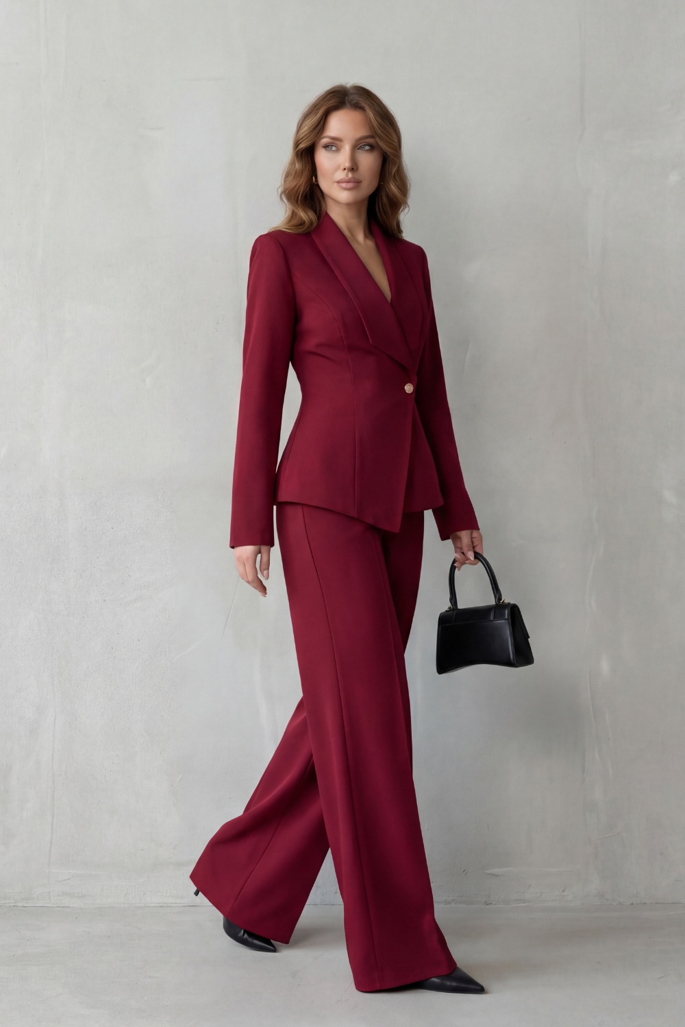 Sculpted Waist Tailored Suit Set