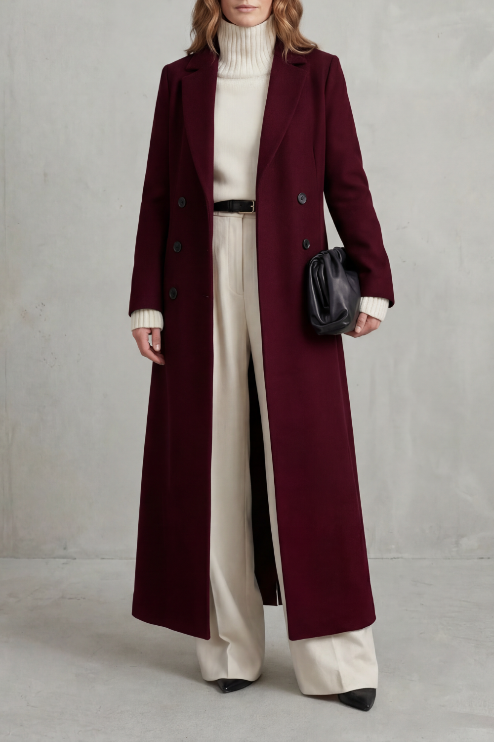 Tailored fit | Long wool coat