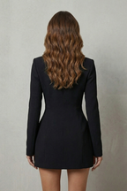 Tailored Power Silhouette Blazer Mini Dress