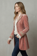 Embroidered Vintage Silhouette Long Coat