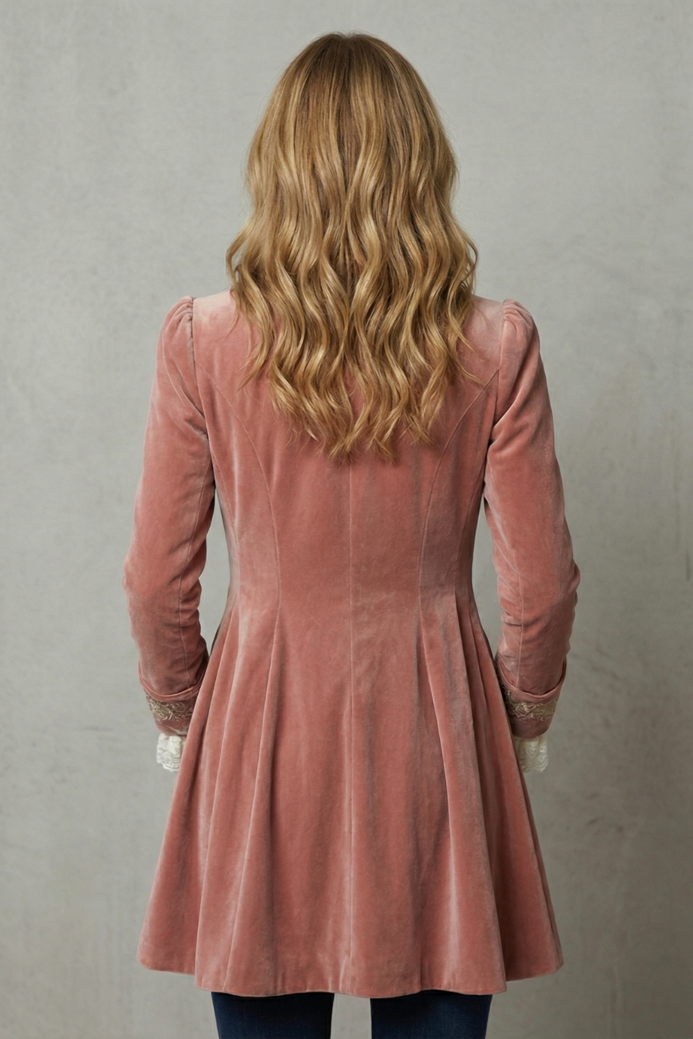Embroidered Vintage Silhouette Long Coat