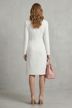 Draped Waist Elegance Midi Dress