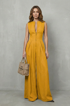 Valerisse – Sculpted zip-front elegance – Wide leg jumpsuit