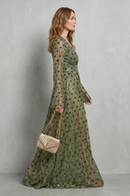 Shimmering Bohemian Elegance Maxi Dress