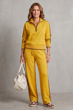 Sporty Contrast Trim Lounge Set