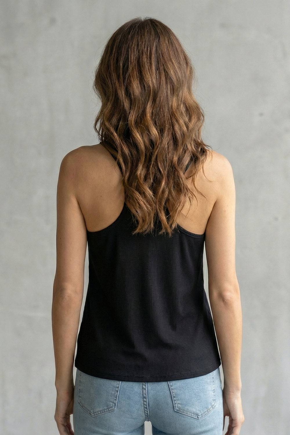 Sheer Mesh Neckline Camisole Top