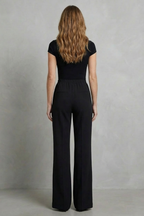 Streamlined Silhouette High-waist Wide-leg Trousers
