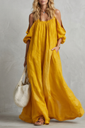 Flowing Bohemian Silhouette Maxi Dress