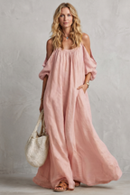 Flowing Bohemian Silhouette Maxi Dress