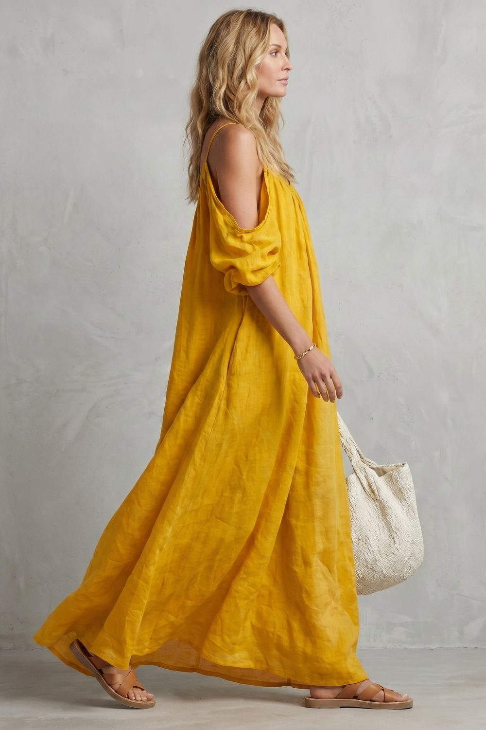 Flowing Bohemian Silhouette Maxi Dress