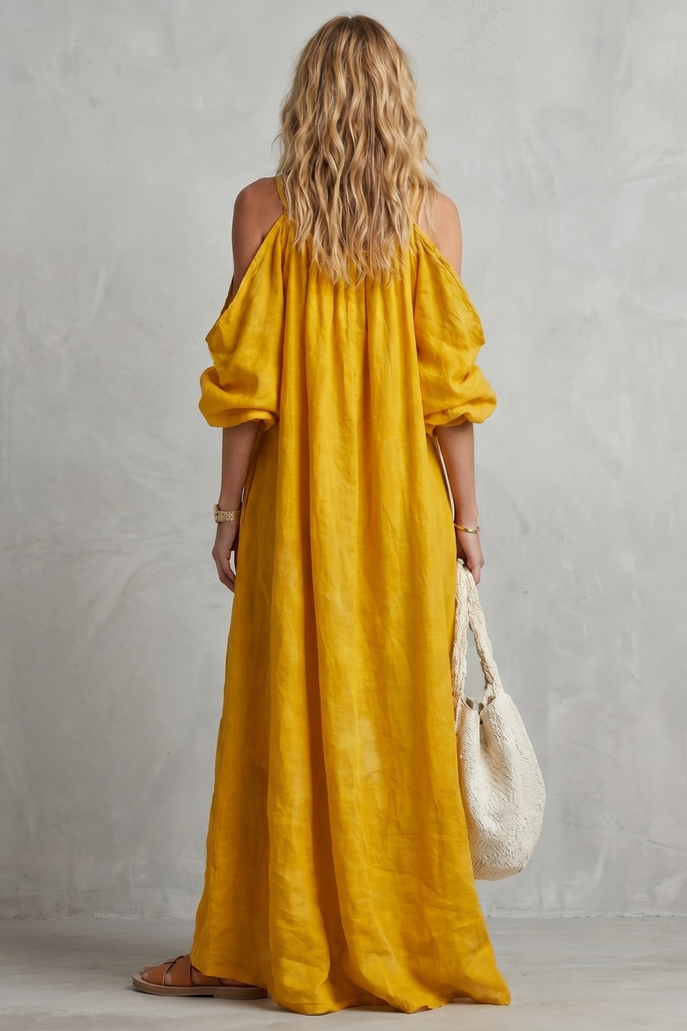 Flowing Bohemian Silhouette Maxi Dress