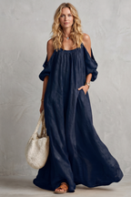 Flowing Bohemian Silhouette Maxi Dress
