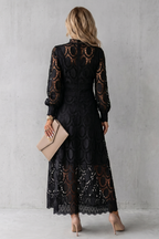 Intricate Lace Elegance Midi Dress