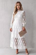 Intricate Lace Elegance Midi Dress