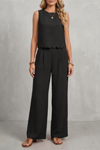 Open-back Bow Detail Two Piece Set