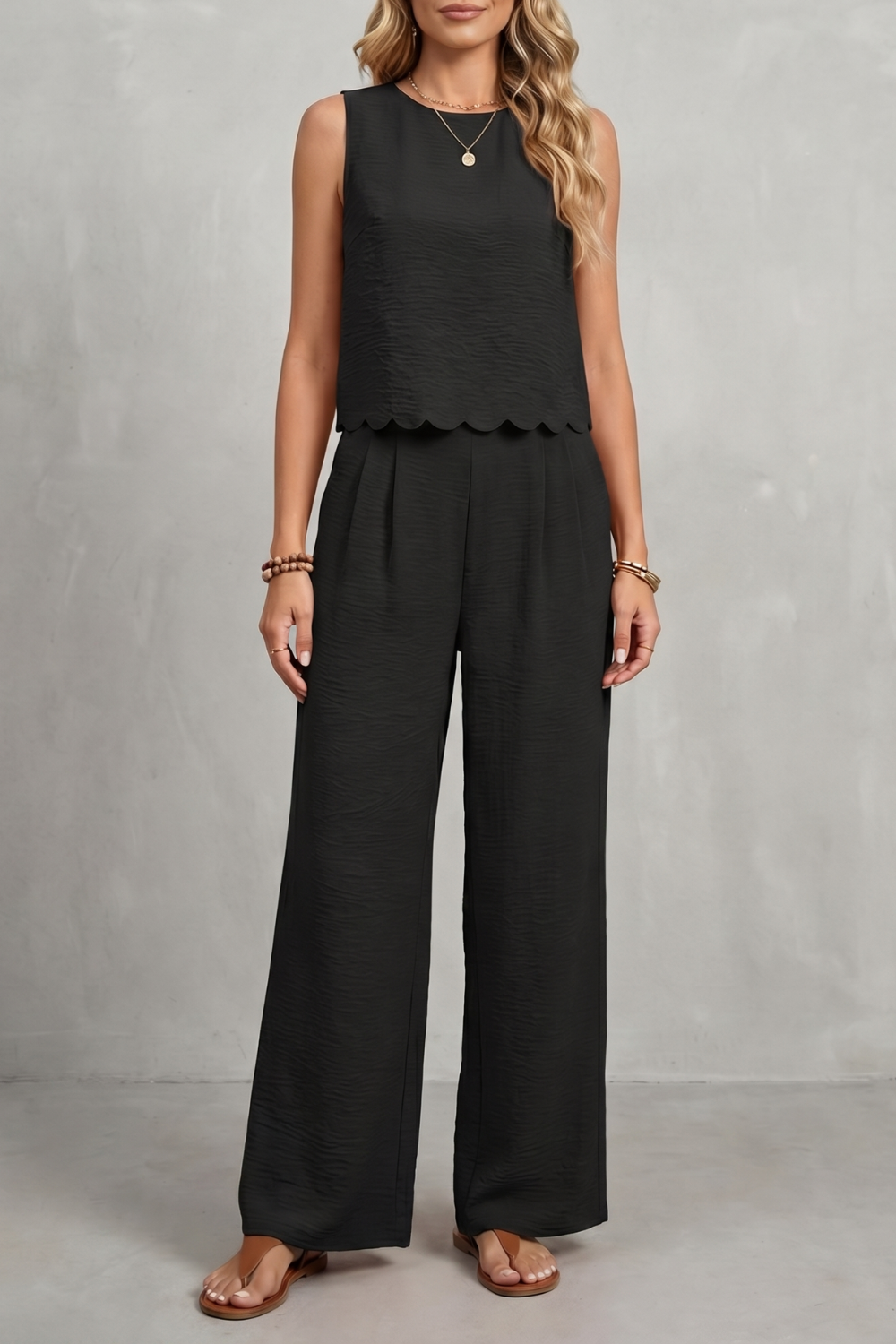Open-back Bow Detail Two Piece Set
