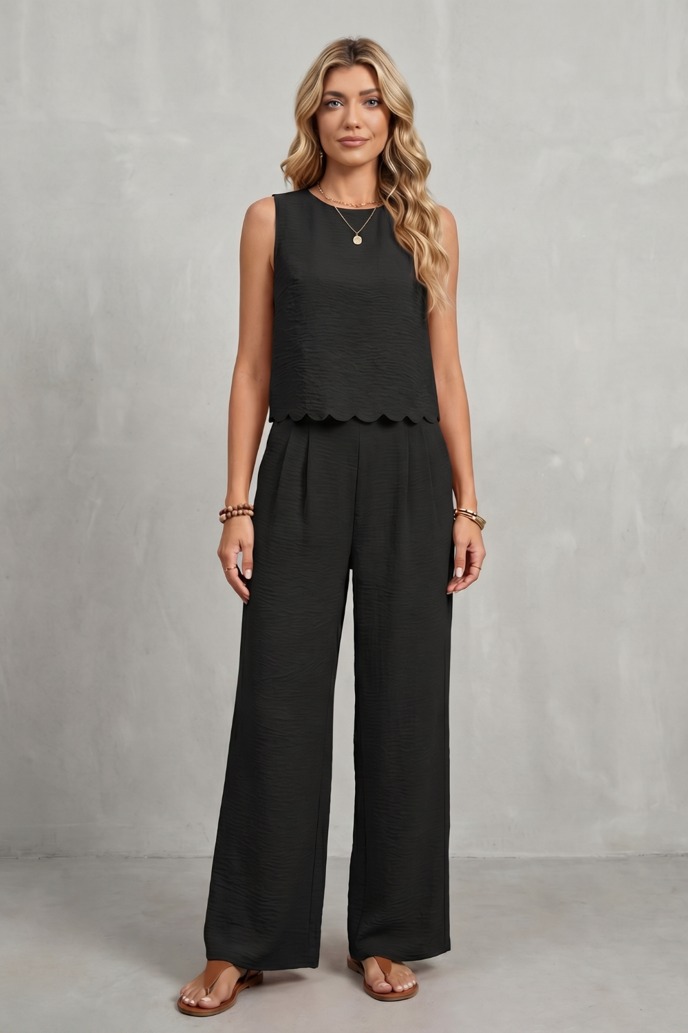 Open-back Bow Detail Two Piece Set