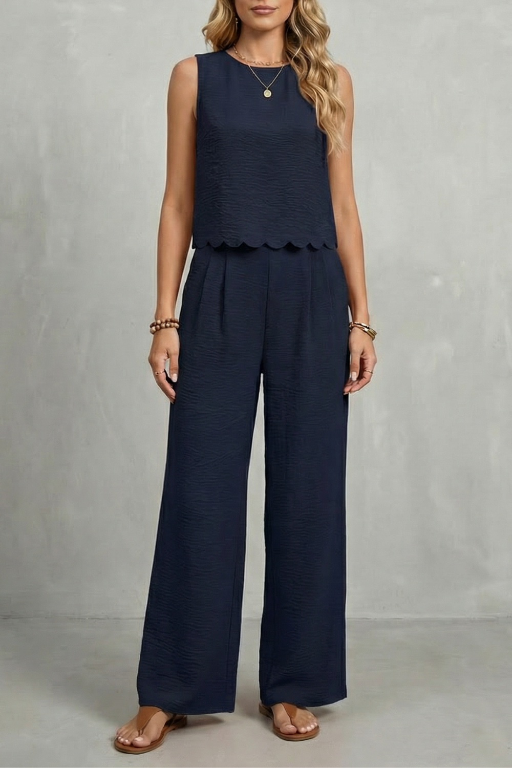 Open-back Bow Detail Two Piece Set