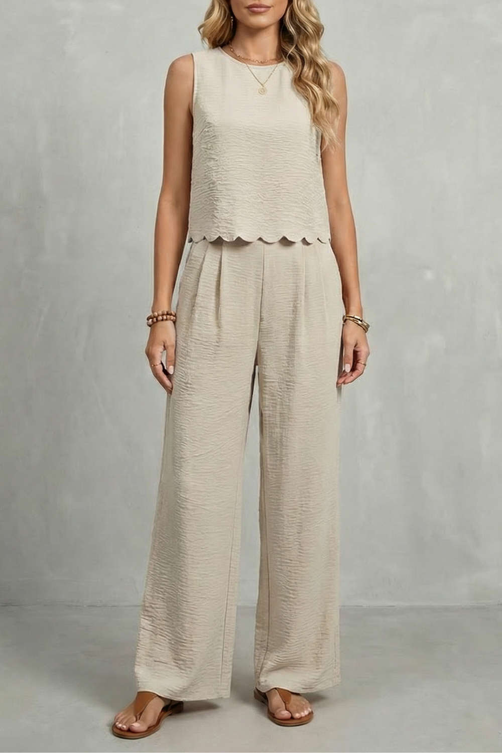 Open-back Bow Detail Two Piece Set