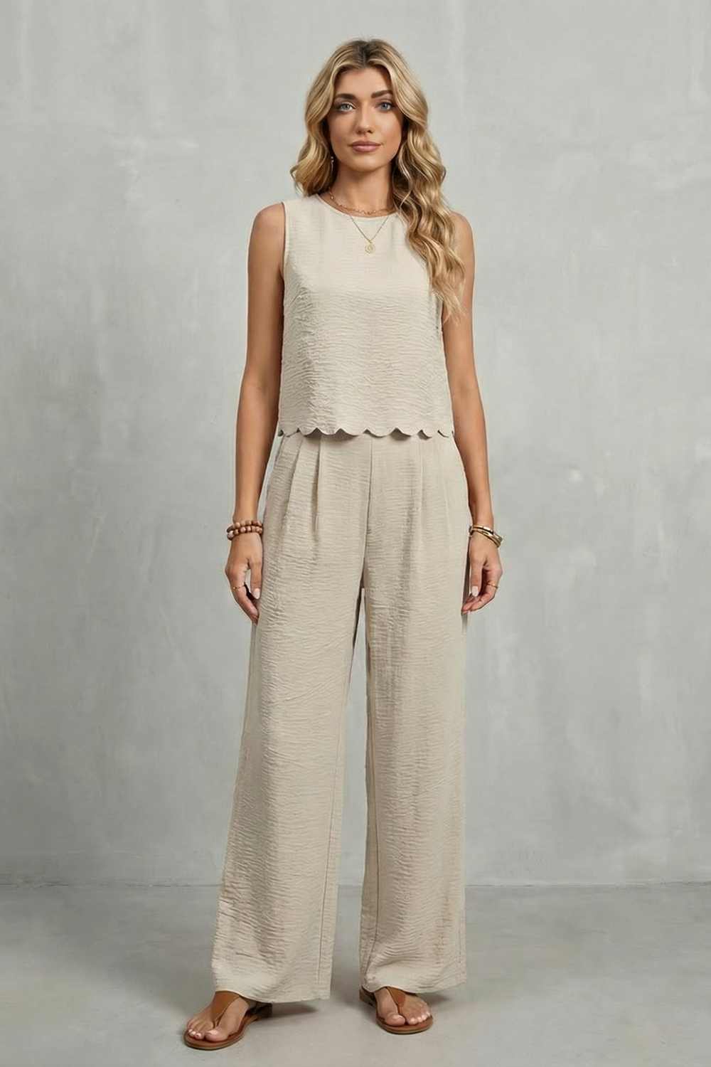 Open-back Bow Detail Two Piece Set