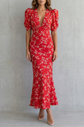 Romantic Floral Elegance Maxi Dress