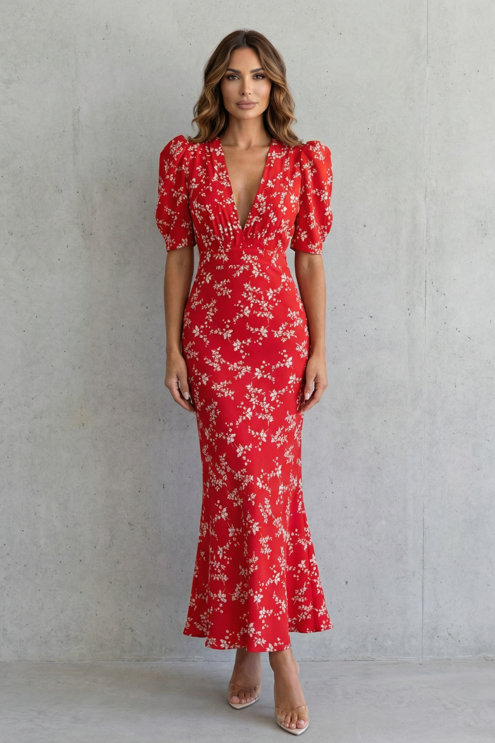 Romantic Floral Elegance Maxi Dress