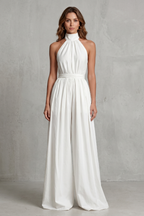 Veloria – Elegant draped silhouette – Halter-neck jumpsuit