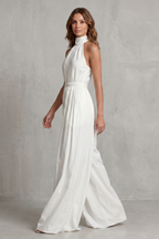Veloria – Elegant draped silhouette – Halter-neck jumpsuit