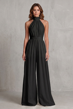 Veloria – Elegant draped silhouette – Halter-neck jumpsuit