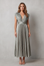 Flowing Pleated Elegance Midi Dress