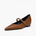 Veloria Lambskin Leather Mary Janes