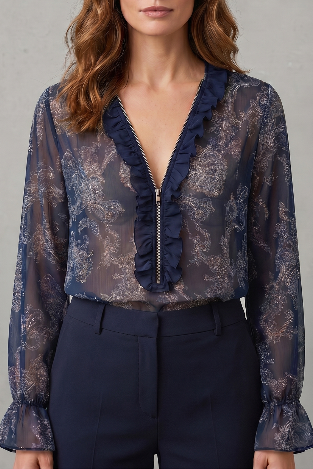 Paisley Romance Allure Chiffon Blouse