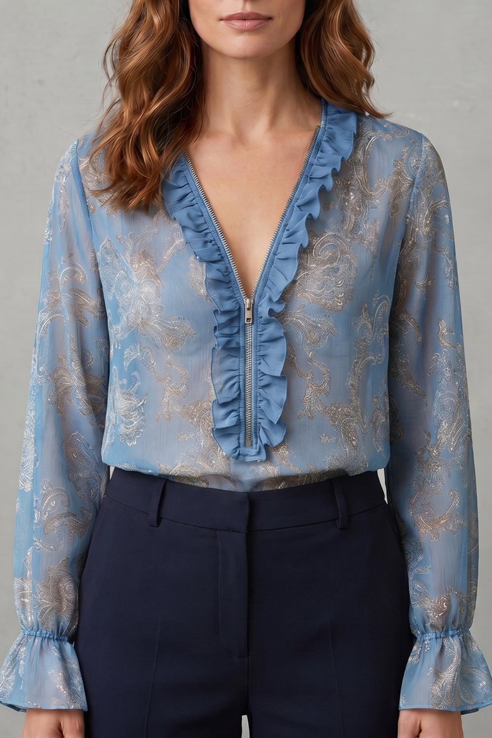 Paisley Romance Allure Chiffon Blouse
