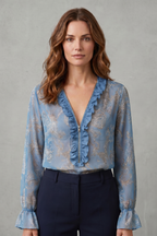 Paisley Romance Allure Chiffon Blouse