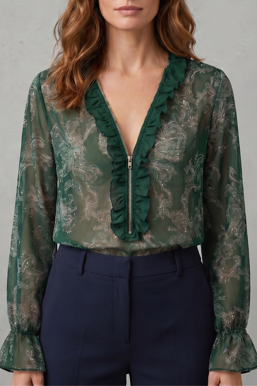 Paisley Romance Allure Chiffon Blouse