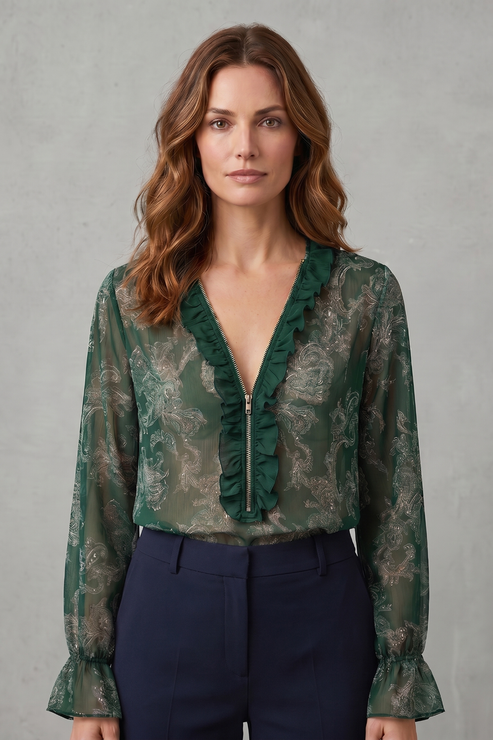 Paisley Romance Allure Chiffon Blouse