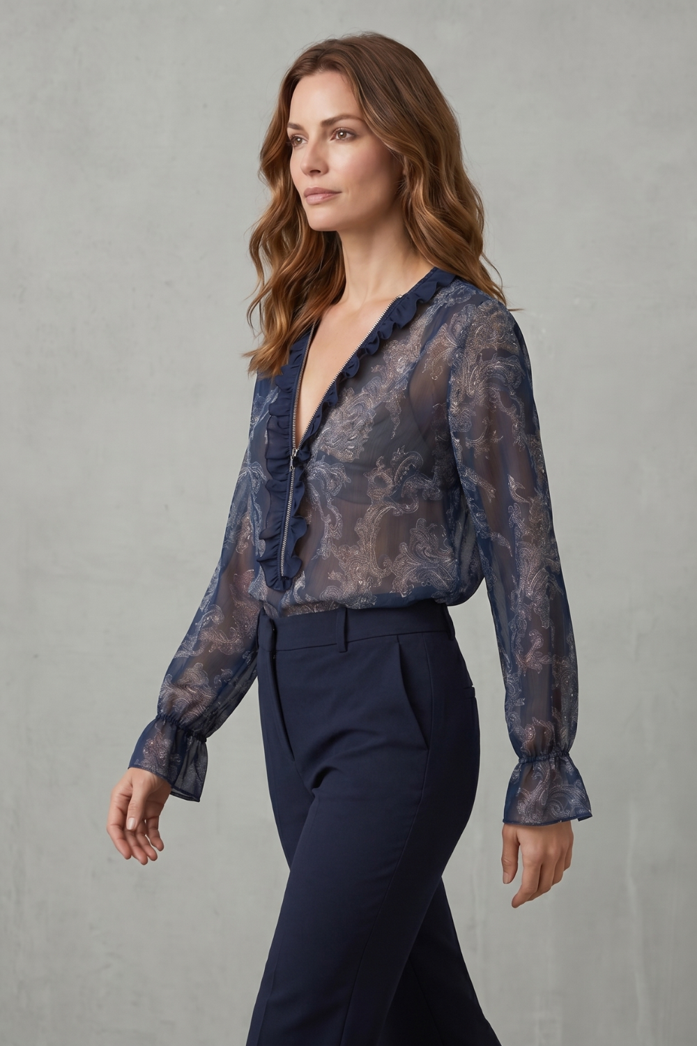 Paisley Romance Allure Chiffon Blouse