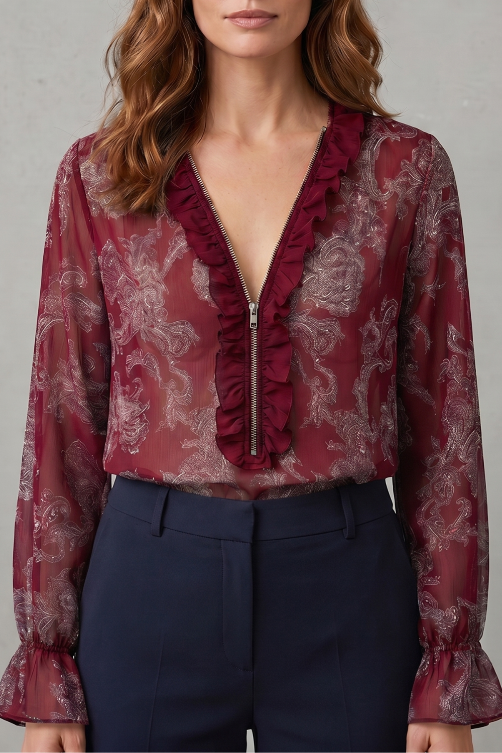 Paisley Romance Allure Chiffon Blouse