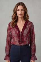 Paisley Romance Allure Chiffon Blouse