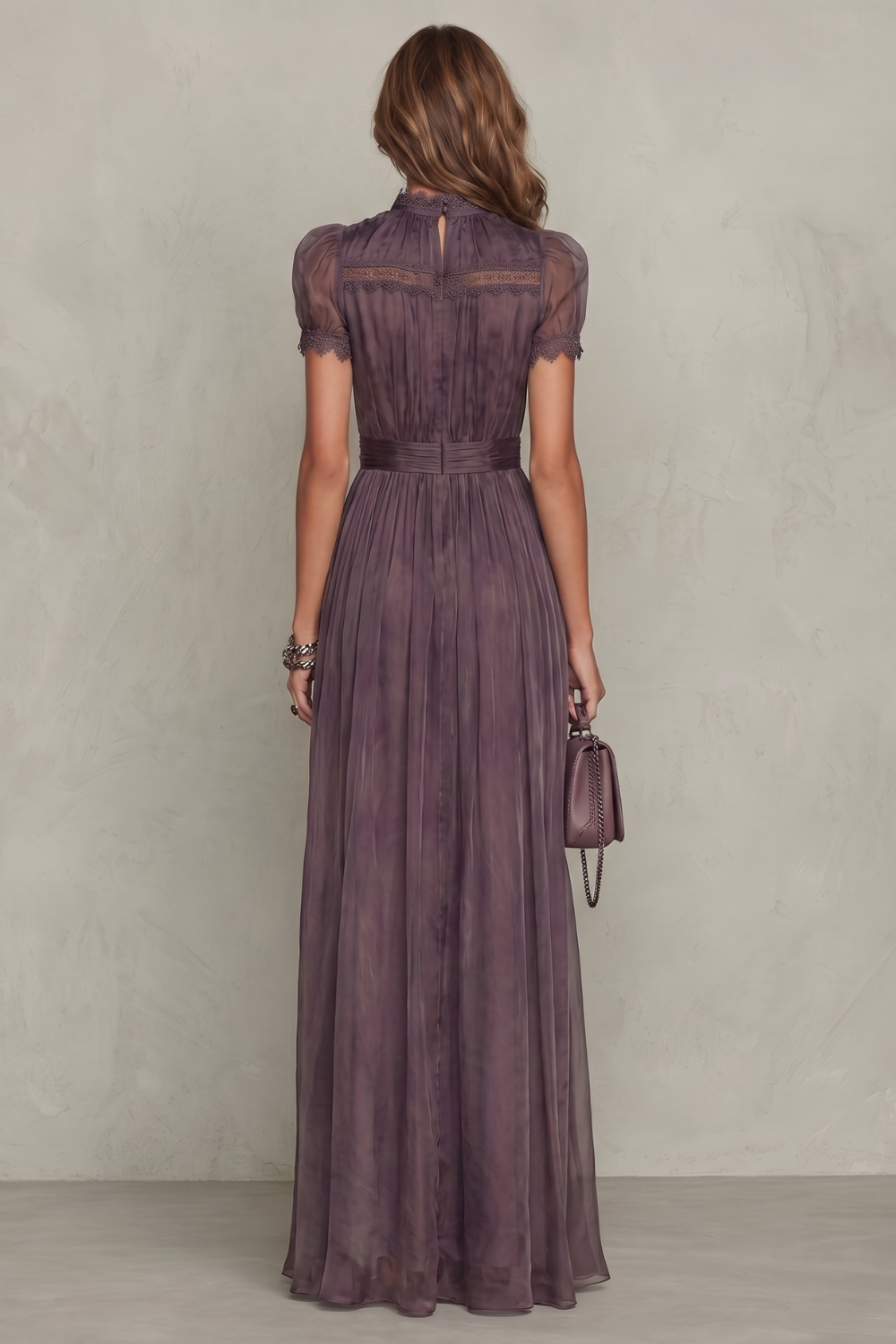 Lace Keyhole Elegance Maxi Dress